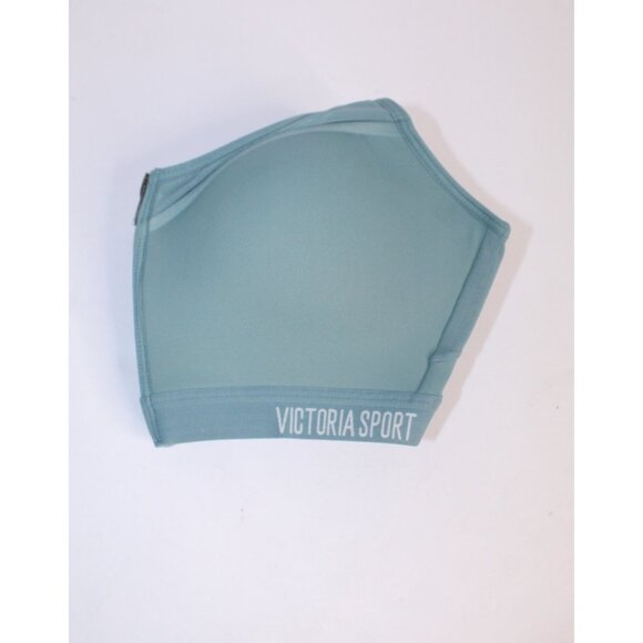 Victoria Sport Sports Bra 32 D Blue Green Zipper Front Workout Yoga Athletic - Picture 13 of 13